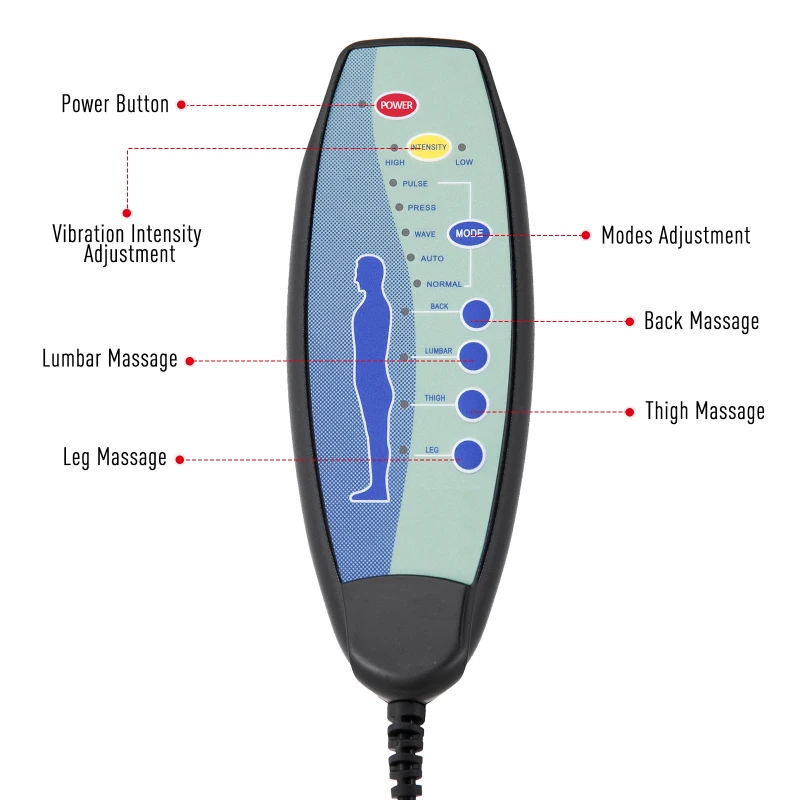 HOMCOM Luxury Electronic Massage Sofa Leather Adjustable Recliner Chair Armchair Lounge (Brown)