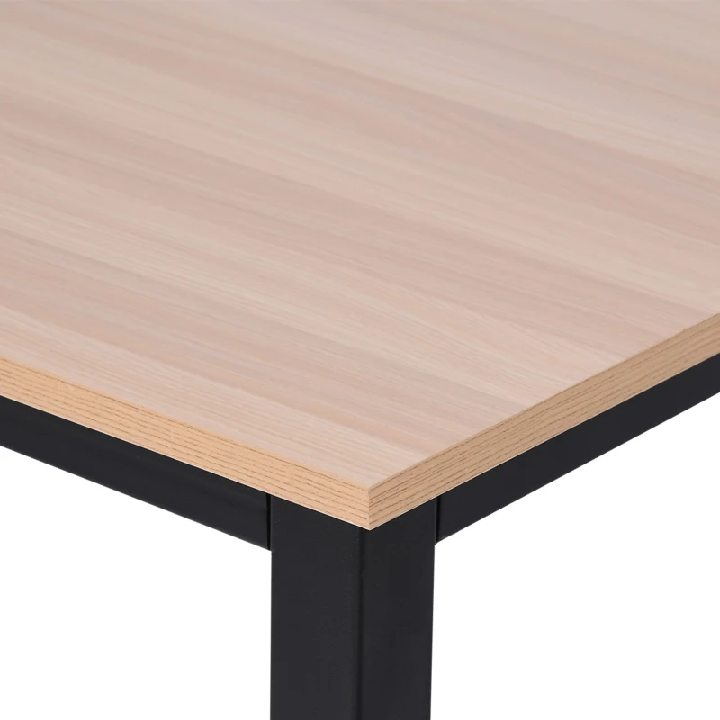 HOMCOM 47.25" Computer Desk PC Writing Table Home Office Study Workstation, Oak Beige Black