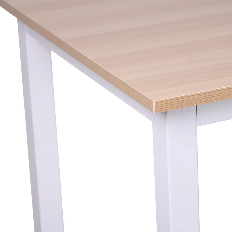 HOMCOM 47.25" Computer Desk PC Writing Table Home Office Study Workstation, Oak Beige White