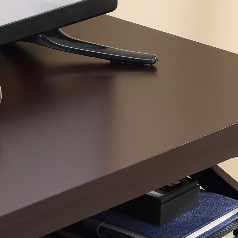 HOMCOM TV Stand, Farmhouse TV Bench for TVs up to 46 Inches, Entertainment Center with Storage Shelf and Cupboard for Living Room, Coffee