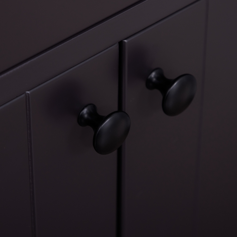 HOMCOM Modern Liquor Cabinet, Wine Cabinet with 9-Bottle Wine Rack, Kitchen Sideboard with Storage Cupboard for Home Bar, Brown