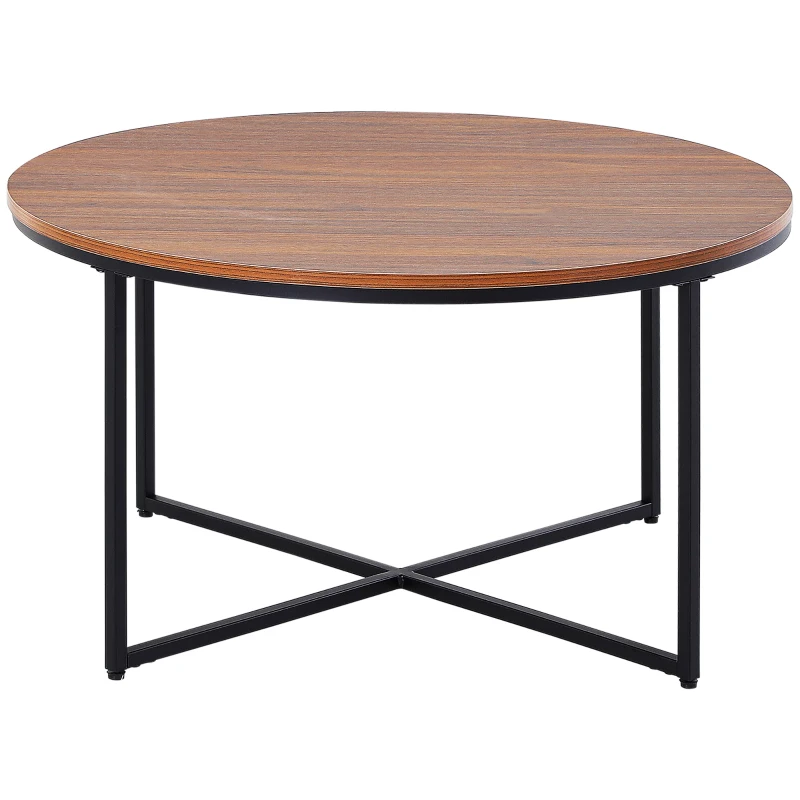 HOMCOM 31.5" Round Living Room Coffee Table Home Furniture Modern Design