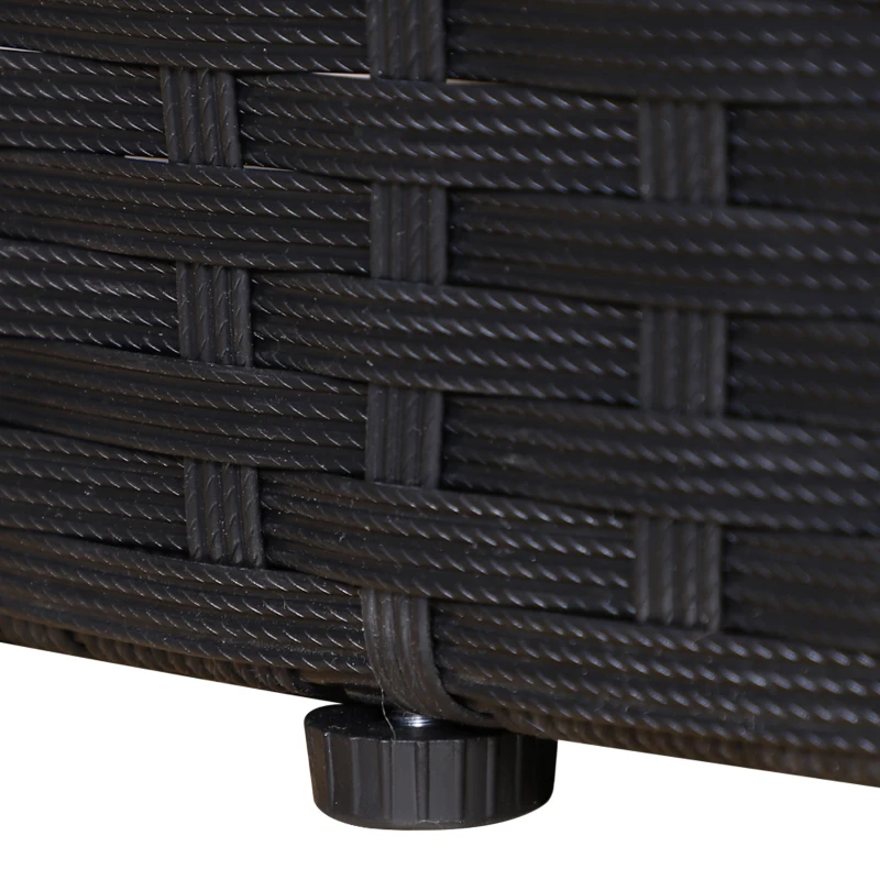 Outsunny 4 Pieces Outdoor Daybed with Retractable Canopy, PE Rattan Wicker Round Sofa Day Bed, Patio Sectional  Conversation Furniture Set with Cushions and Pillows, Cream White