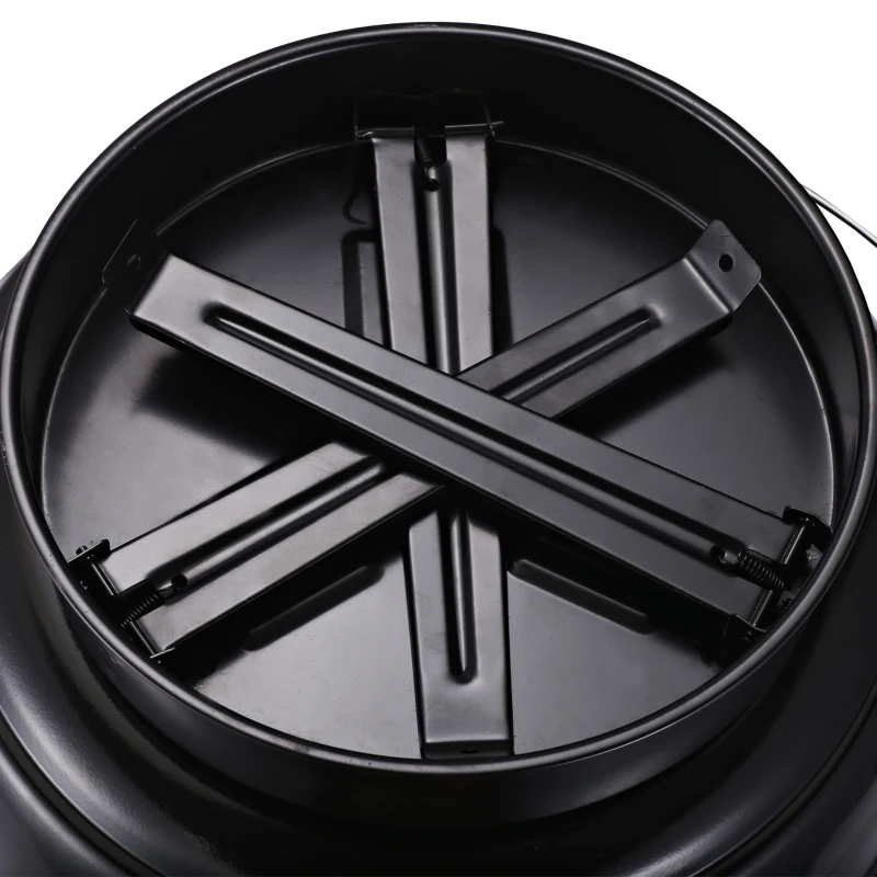 Outsunny Outdoor Lightweight Charcoal Grill Anti-Scald Handle Air Outlet Design Red