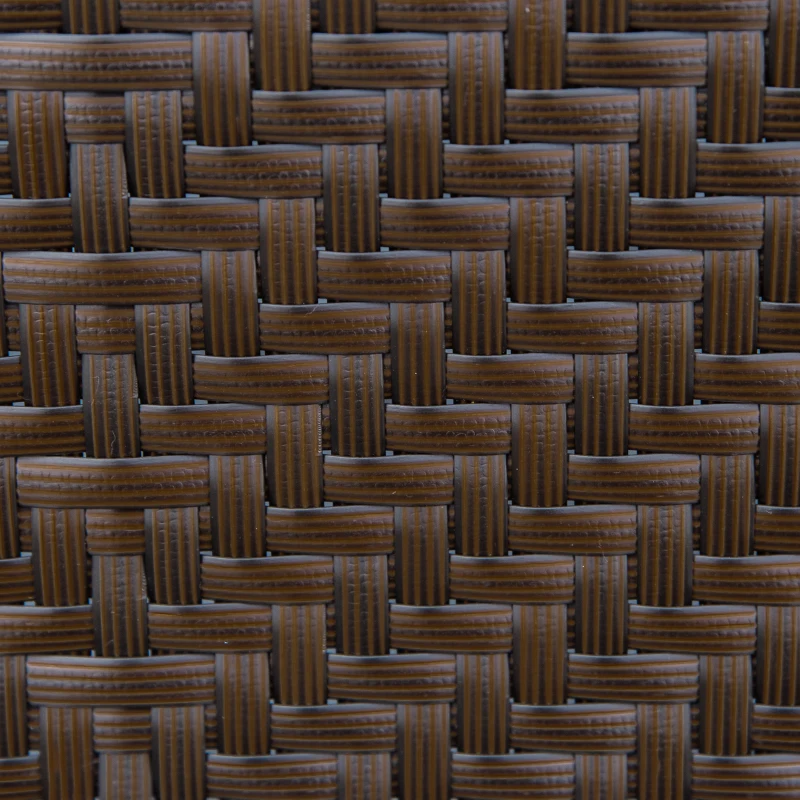 Outsunny Rattan Reclining Folding Chair, Outdoor Wicker Portable Recliner with 7 Adjustable Backrest Position for Garden, Balcony, Patio, Brown