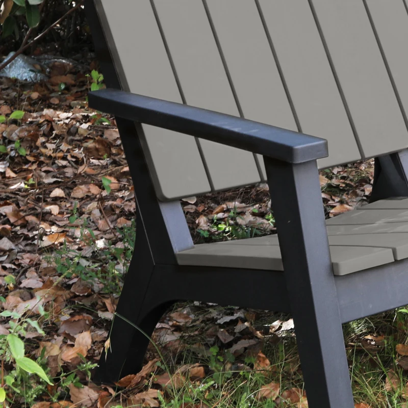 Outsunny 4 Piece Garden Furniture Set Patio Conversation Set 2-Seater Sofa 2 Single Chair Coffee Table with Storage Shelf for Lawn Backyard Poolside