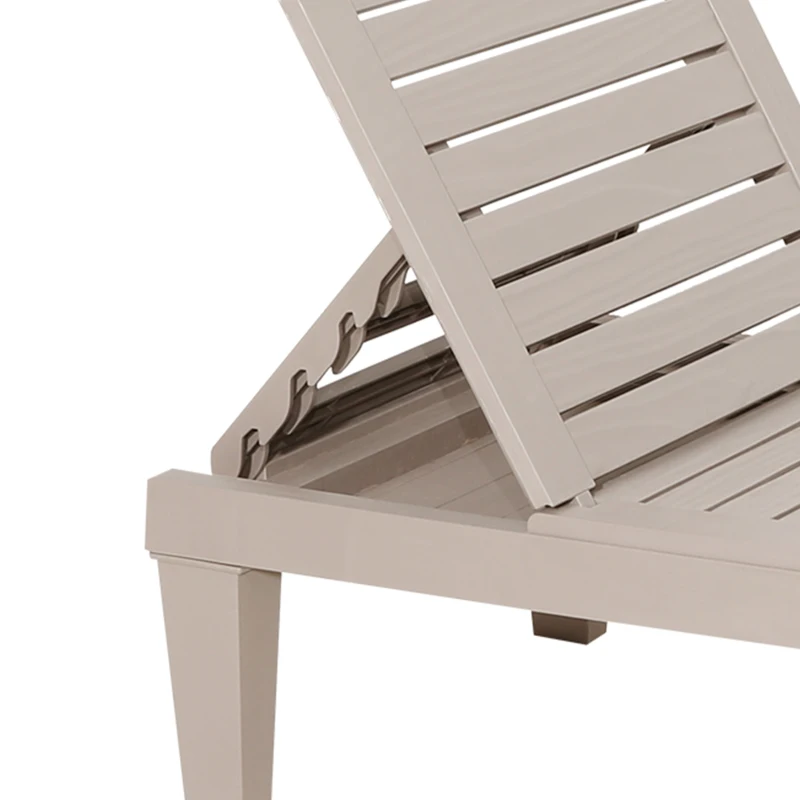 Outsunny Patio Chaise Lounge Chair with 5-Level Adjustable Back Cushion Outdoor Garden Poolside