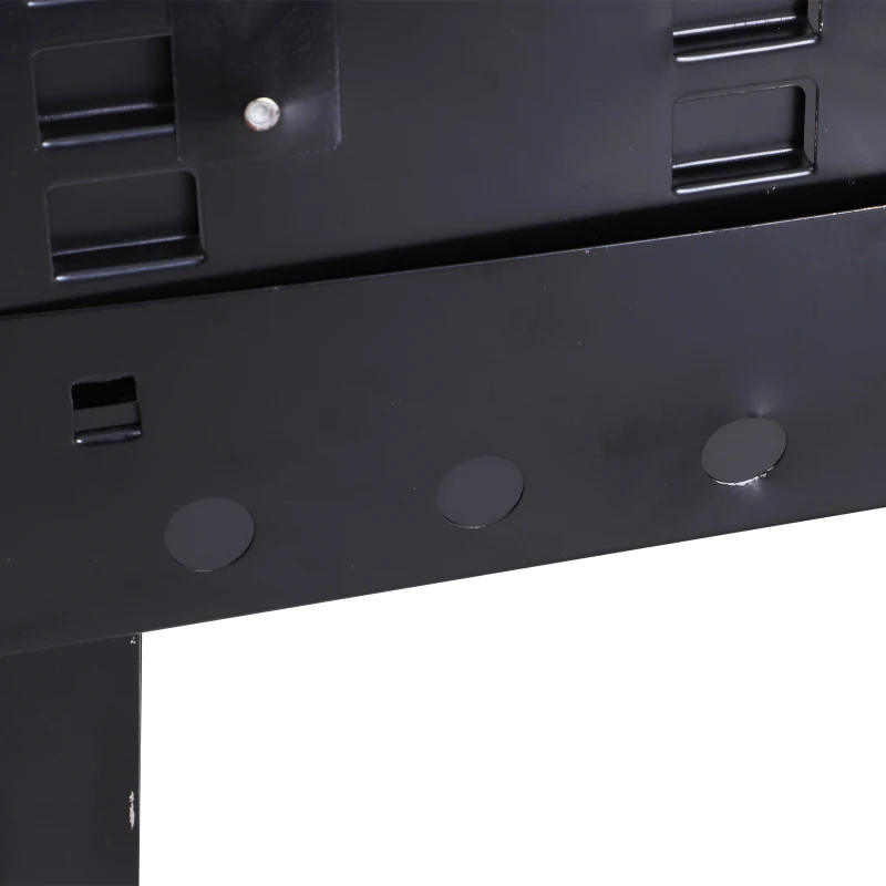 Outsunny Folding Table Top Charcoal Grill Portable BBQ Grill Camping Picnic Cooker Outdoor Easy Carrying Barbecue Smoker w/ Tools