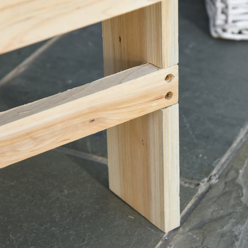 Outsunny Wood Adirondack Chair, Outdoor Patio Muskoka Chair with Slatted Design for Deck, Garden, Backyard, Fire Pit, Natural