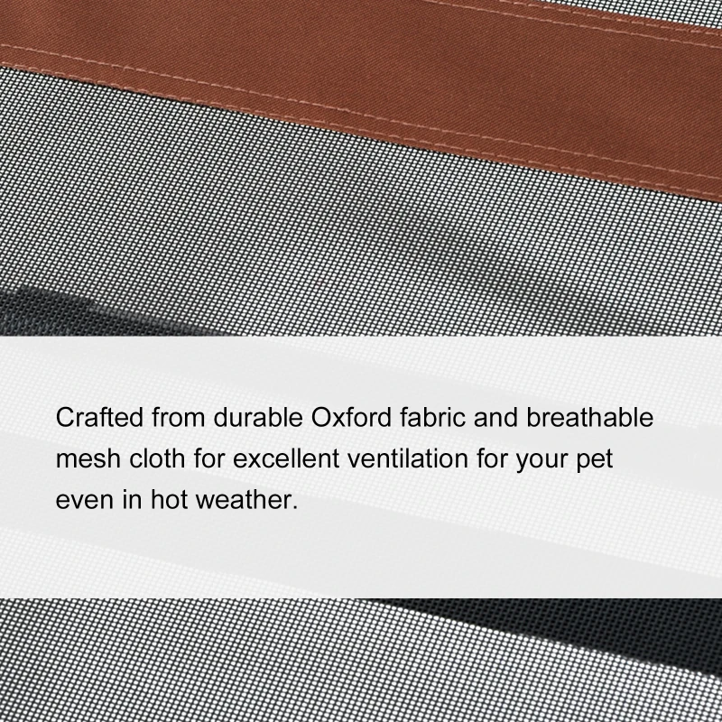 PawHut Elevated Dog Bed, Foldable Raised Dog Cot for XL Sized Dogs, Indoor & Outdoor, 48" x 36" x 9", Coffee