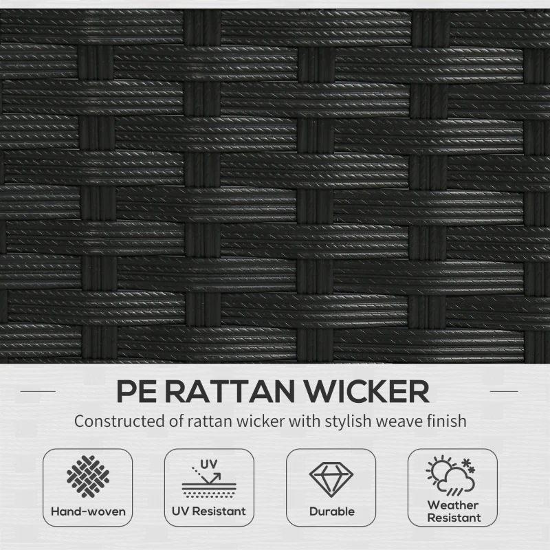 Outsunny Wicker Patio Furniture, Outdoor PE Rattan Sofa Set with Retractable Canopy Pergola, Shade Shelter for Deck, Pool, Garden, Terrace, Grey