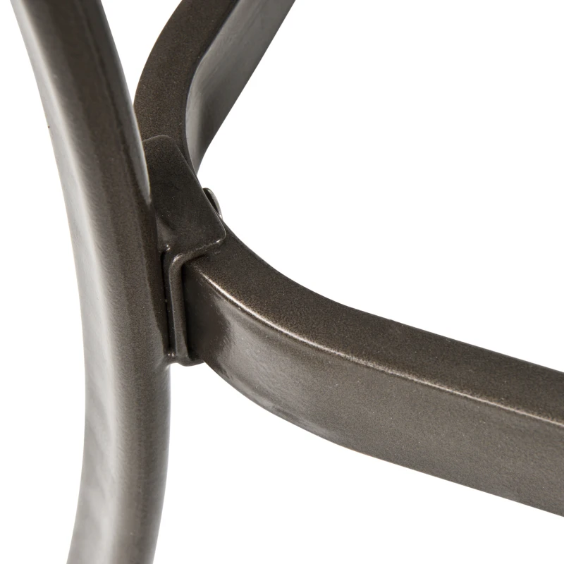 Outsunny Patio 5 PCS Rattan Wicker Bar Chairs Set Foldable Portable Outdoor & Indoor UV Resistant Barstools Garden Furniture Set w/ Glass Table Brown