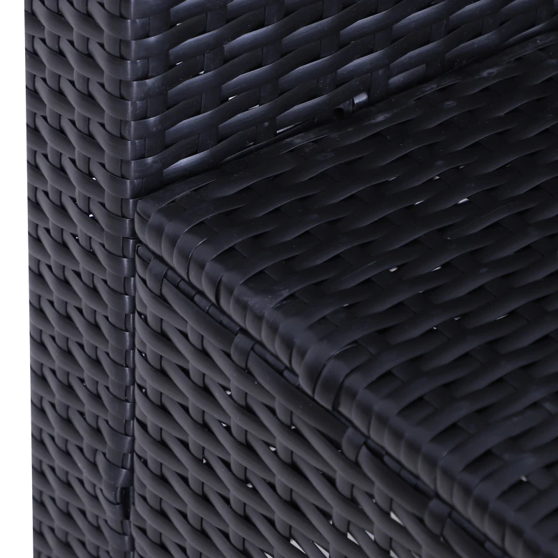 Outsunny 6 Piece Outdoor Patio PE Rattan Wicker Sectional Sofa Deluxe Furniture Set Black