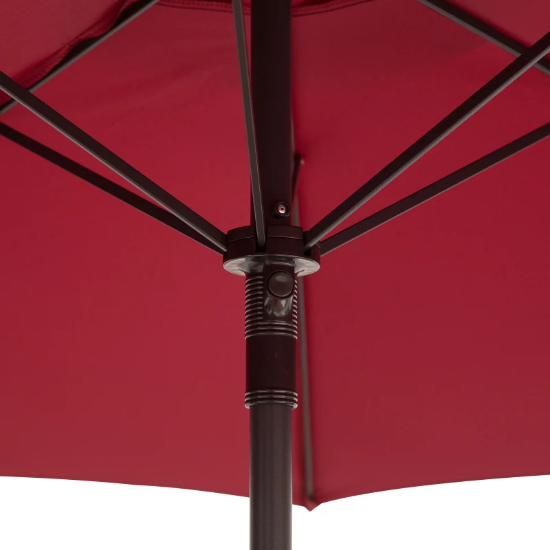 Outsunny 6pcs Sling Folding Patio Dining Set Stacking Chairs Outdoor Furniture Red