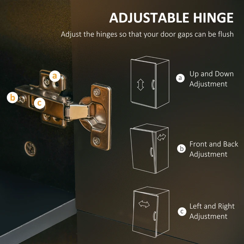 HOMCOM 71" Freestanding Kitchen Pantry Cabinet, Storage Cabinet with 4 Hinged Doors and Adjustable Shelves, Black