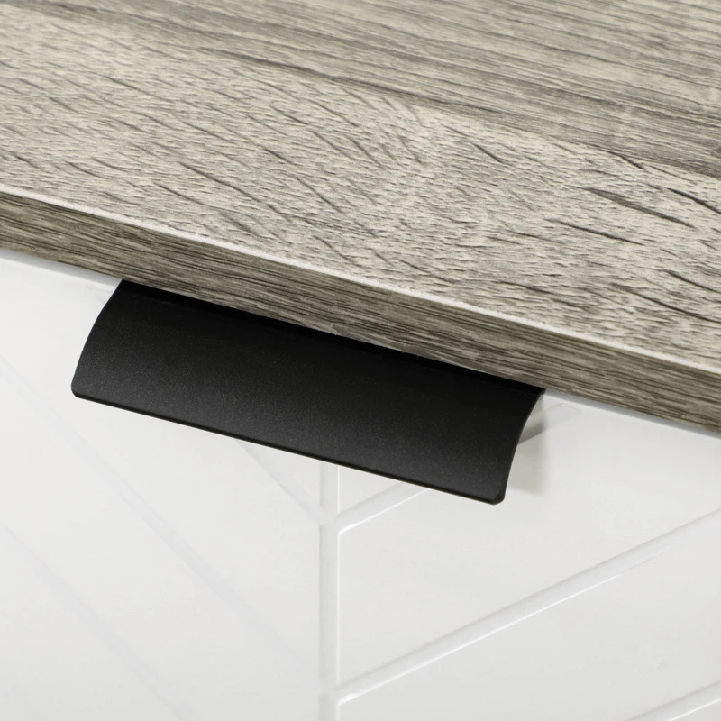 HOMCOM Modern Sideboard and Buffet, Dining Room Cabinet with Adjustable Shelves and 4 Doors, Grayish Brown