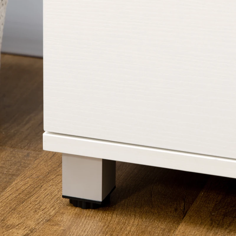 HOMCOM 6 Drawer Cabinet, Drawer Chest for Bedroom, Storage Organiser with Metal Runners and Handles for Living Room, White