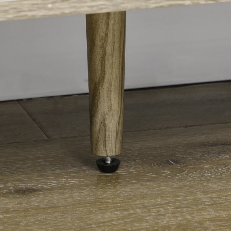 HOMCOM Modern Sideboard and Buffet, Dining Room Cabinet with Adjustable Shelves and 4 Doors, Grayish Brown