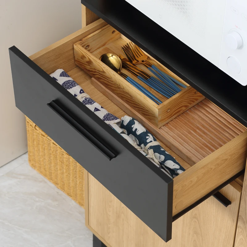 HOMCOM 71" Kitchen Pantry Cabinet, Storage Cabinet with Soft Close Doors, Adjustable Shelves for Living Room