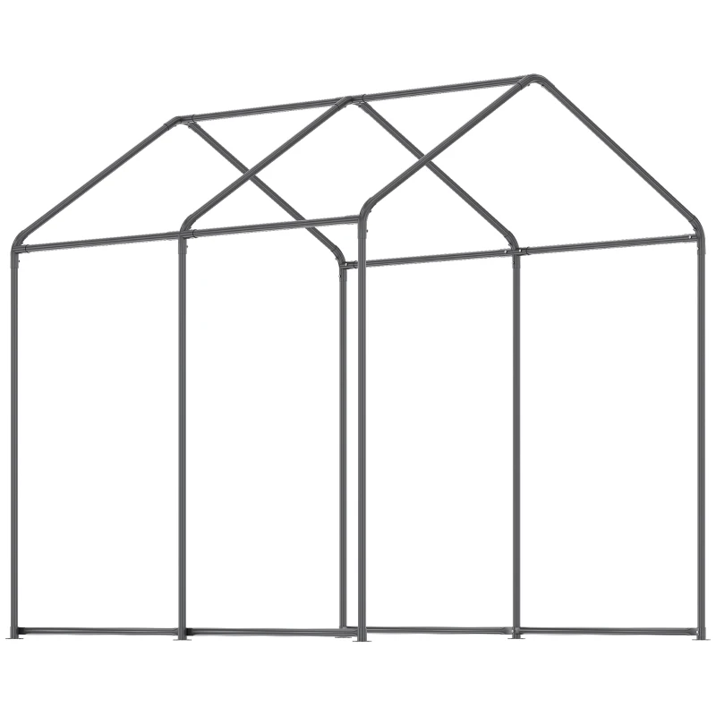 Portable Walk-In Greenhouse Tunnel, 8' x 6' x 7.5', Steeple Design with Steel Frame, Ideal for Extended Plant Growing Season and Garden Protection