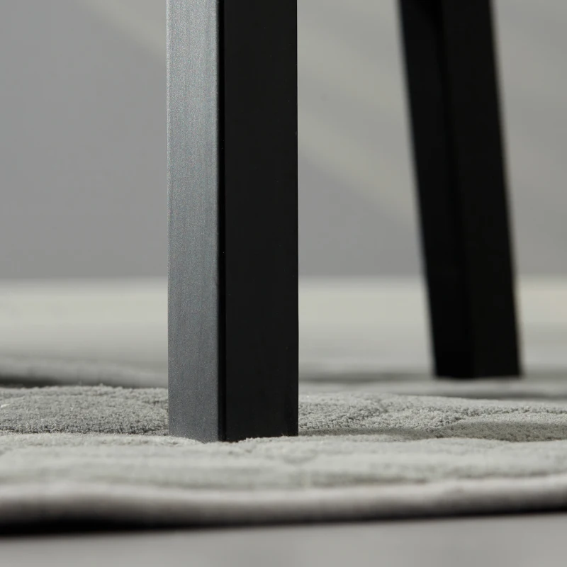 HOMCOM Farmhouse Wooden Dining Chairs Set of 2 with Cross Back, Black