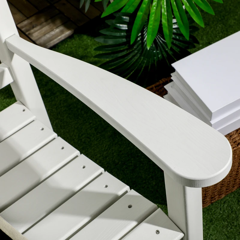 Outsunny Outdoor Rocking Chair, All Weather-Resistant HDPE Rocking Patio Chairs with Rustic High Back, Armrests, Oversized Seat and Slatted Backrest, 350lbs Weight Capacity, Light Gray