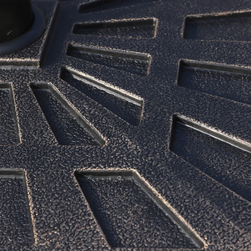 Outsunny 18.5" Square Patio Umbrella Base, Outdoor Resin Parasol Stand Market Umbrella Holder Deck - Bronze