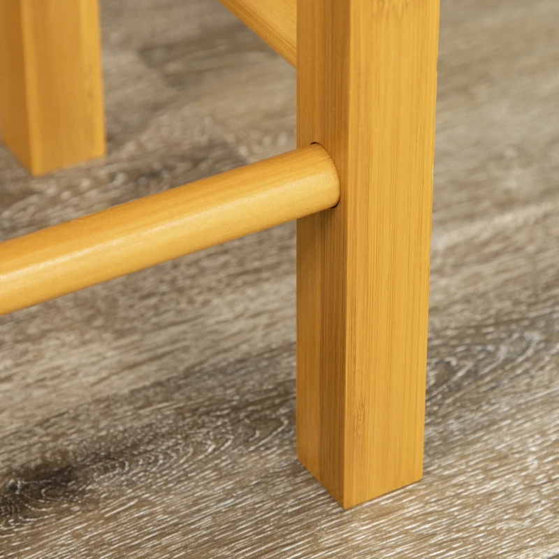 HOMCOM Breakfast Cart Table and Chair Set Kitchen Island with Seating