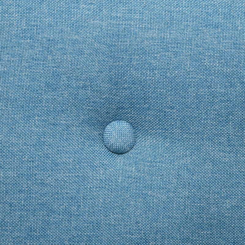 HOMCOM Armchair, Fabric Accent Chair, Modern Living Room Chair with Wood Legs and Rolled Arms for Bedroom, Blue