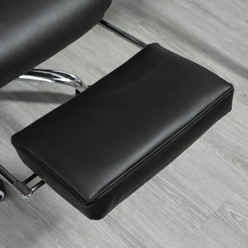 Vinsetto Kneading Massage Office Chair, Reclining Executive Office Chair, PU Leather High Back Computer Chair with Lumbar Cushion, Footrest, Adjustable Height, Black