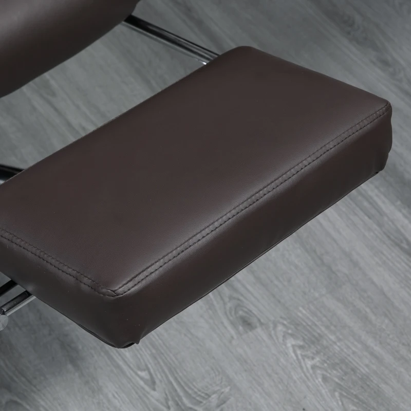 Vinsetto Kneading Massage Office Chair, Reclining Executive Office Chair, PU Leather High Back Computer Chair with Lumbar Cushion, Footrest, Adjustable Height, Dark Brown