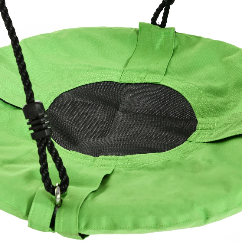 Outsunny 6 In 1 Swing Set for Kids Outdoor, Metal Swing Frame with Saucer Swing, Climbing Frame, Glider, Trapeze Bar, Basketball Hoop