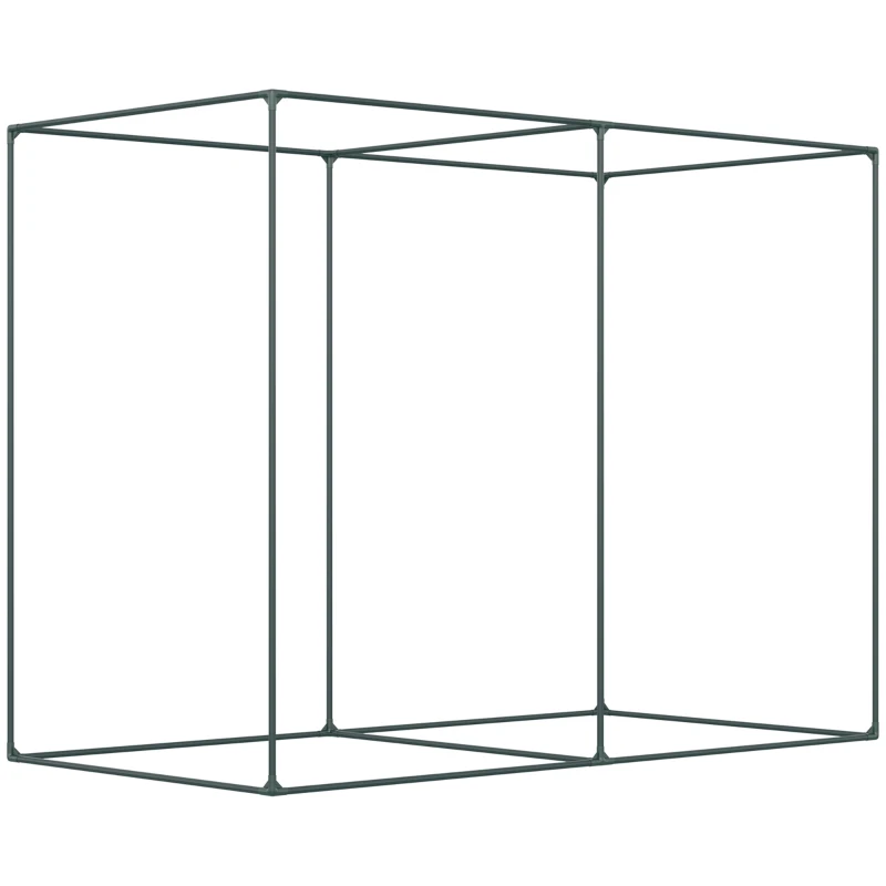 Outsunny 6' x 3' Crop Cage, Plant Protection Tent with Zippered Doors for Vegetable Garden, Backyard, Black(m-8)