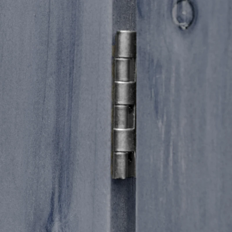 Outsunny Wood Privacy Screen w/ 4 Planter Box, Raised Bed w/ 3 Panels & Drainage Holes