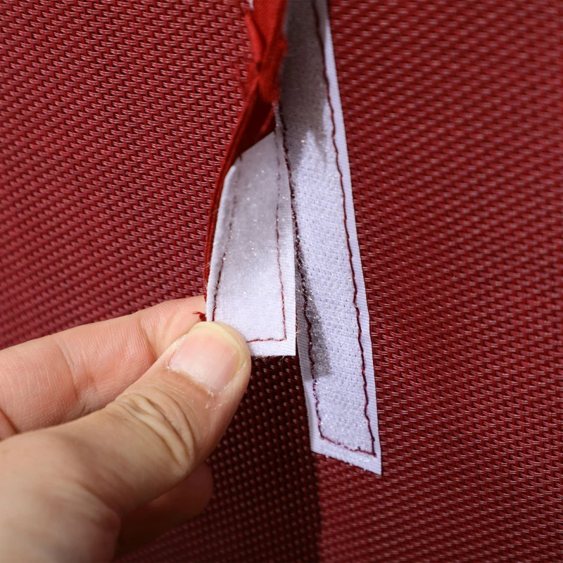 Outsunny 3 Person Porch Swing Bed, Outdoor Patio Swing Chair Bench Hammock with Adjustable Canopy, Cushions, Pillows for Porch and Backyard, Red