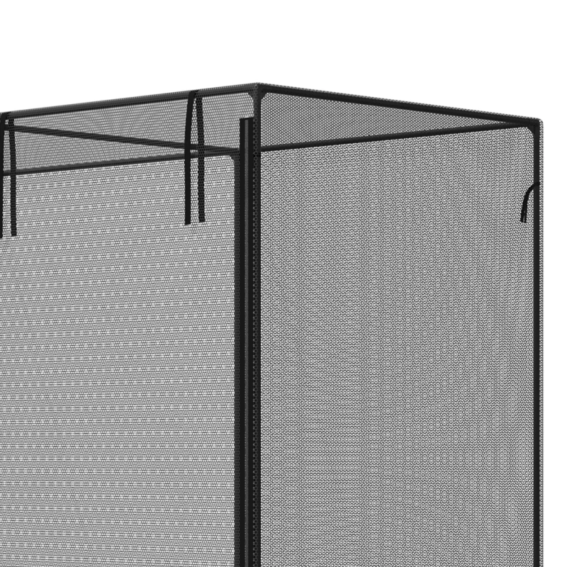 Outsunny 6' x 3' Crop Cage, Plant Protection Tent with Zippered Doors for Vegetable Garden, Backyard, Black(m-9)