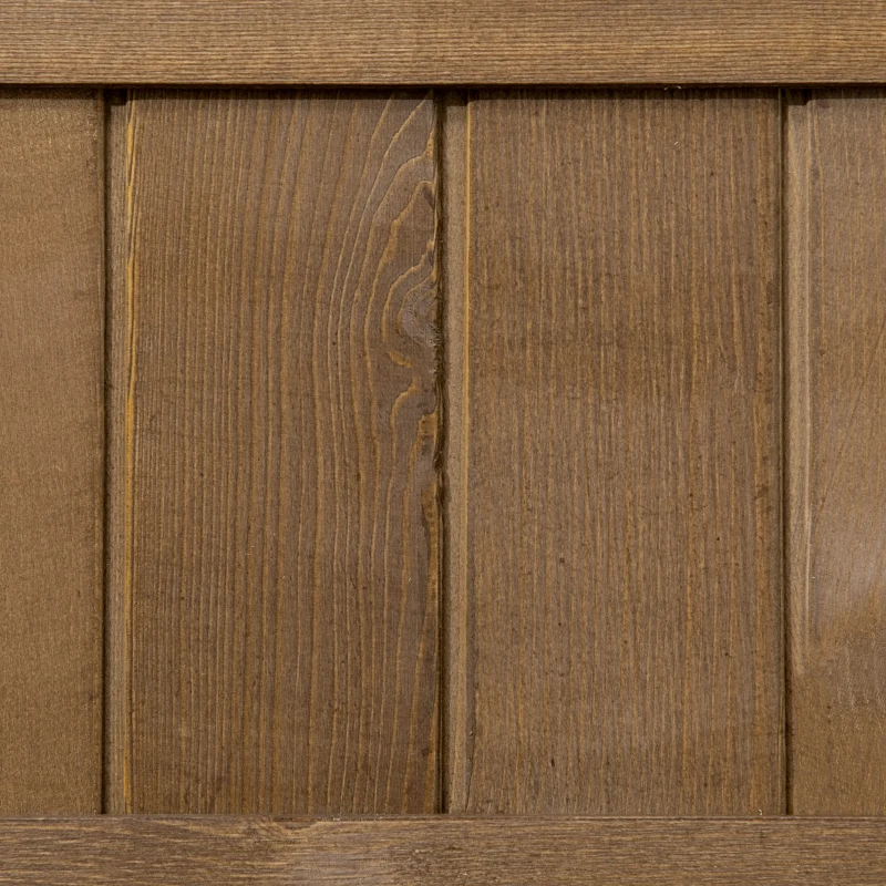 Outsunny Wooden Raised Garden Bed, Elevated Planter Box Stand with 8 Slots and Open Shelf, Dark Brown