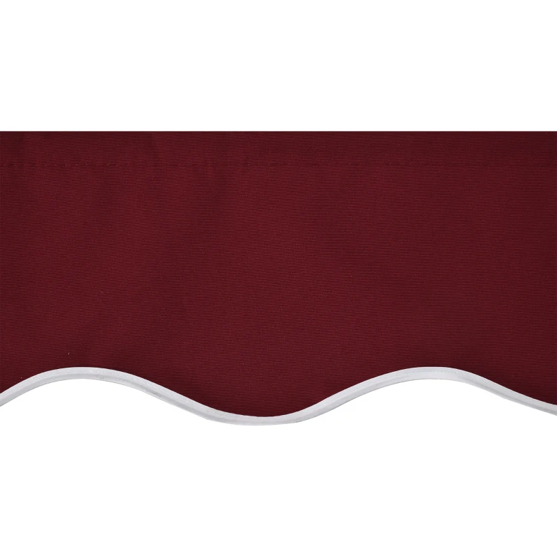 Outsunny 11' x 10' Retractable Awning Fabric Replacement Outdoor Sunshade Canopy Awning Cover, UV Protection, Wine Red