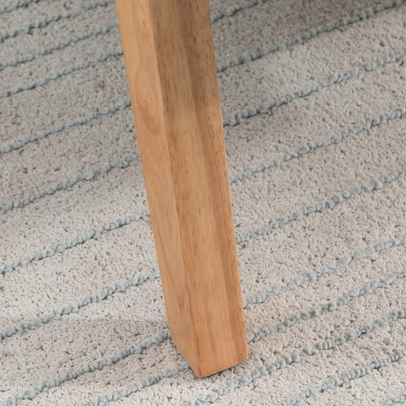 HOMCOM Mid-Century Modern Accent Chair Retro Fabric Armchair Wooden Arm Upholstered Lounge Chair for Living Room Grey