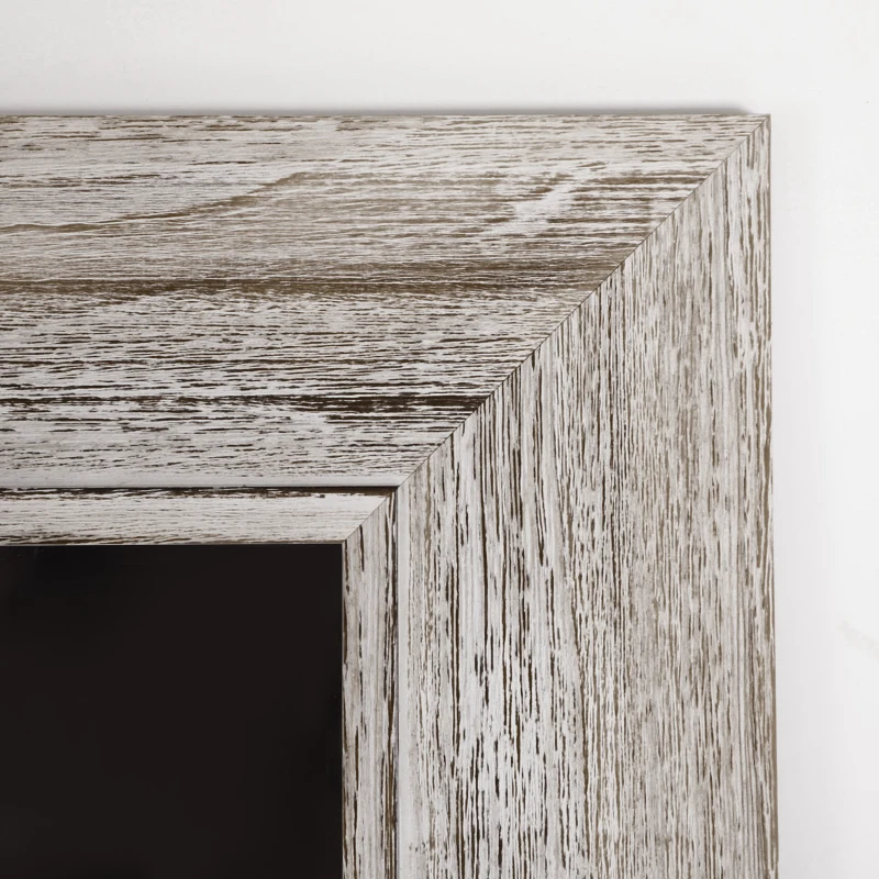 HOMCOM Rustic Wall Hanging and Leaning Floor Full Length Mirror, Gray