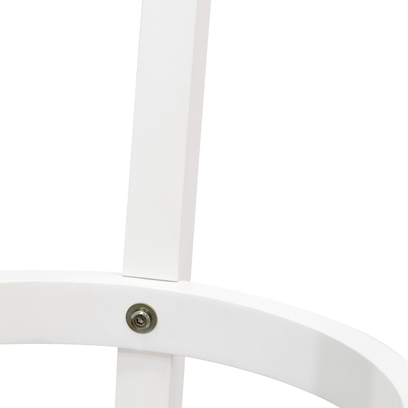 HOMCOM Traditional Bar Height Bar Stool, 31 Inch Seat Height Barstool, Swivel PU Leather Upholstered Chair, with Cross Back and Rubberwood Frame, Set of 3, Cream White