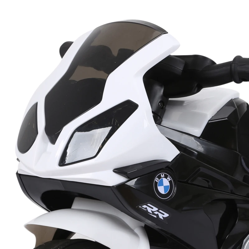Aosom Kids Motorcycle, 6V Battery Powered Toddler Motorcycle with Headlight, Music, 3 Wheels Electric Motorcycle for Kids, Licensed BMW, Gift for Boys & Girls -Black