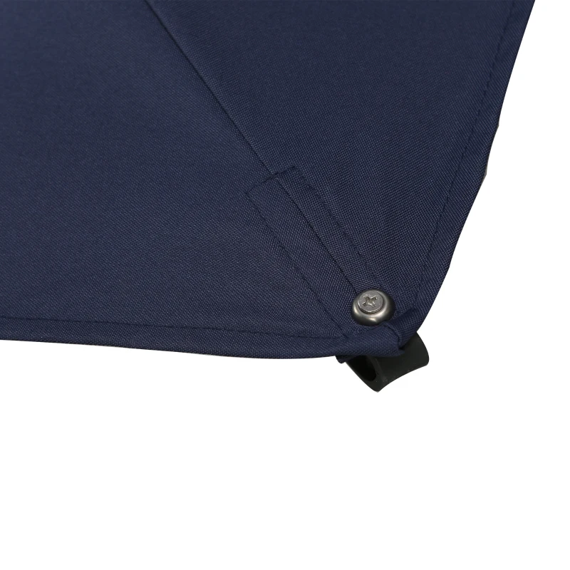 Outsunny 10ft Offset Patio Umbrella, Hanging Cantilever Umbrella, Square Shape, Aluminum Cross Base, Tilt, 360-Degree Rotation, Blue