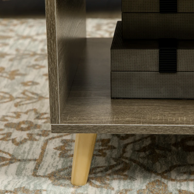 HOMCOM Lift Top Coffee Table with Hidden Storage Compartment, Drawer and Open Shelves, Coffee Table with Lift Tabletop, Center Table for Living Room, Gray