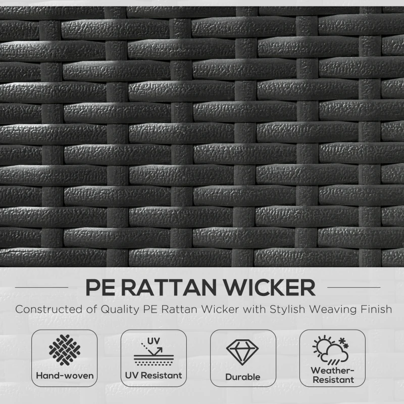 Outsunny Patio Daybed, Outdoor Wicker Double Daybed, PE Rattan Sun Lounger for 2-Person with Cushions, and Foldable Awning, for Garden, Balcony, Poolside, Green