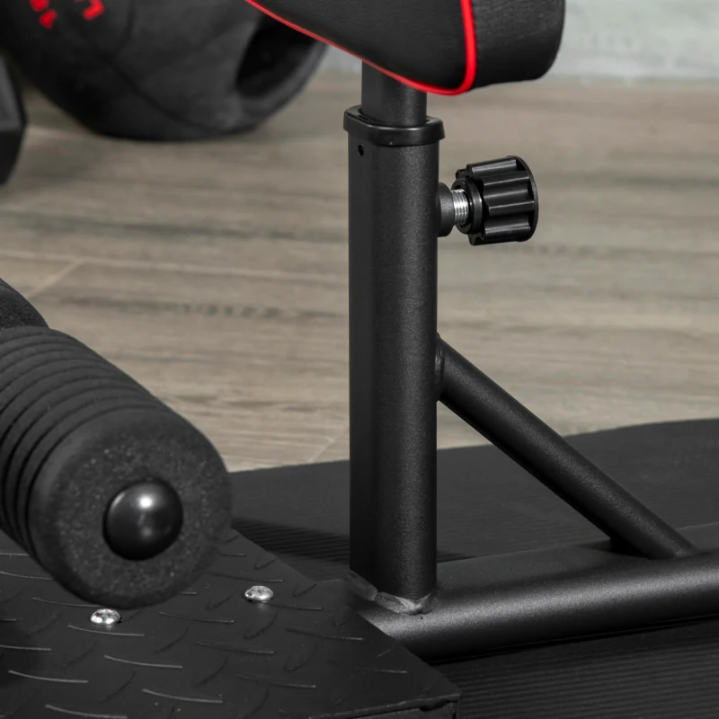 Soozier Sissy Squat Machine, Leg Workout Equipment with Adjustable Pad, Rollers and Non-slip Foot Plate for Home Gym Fitness