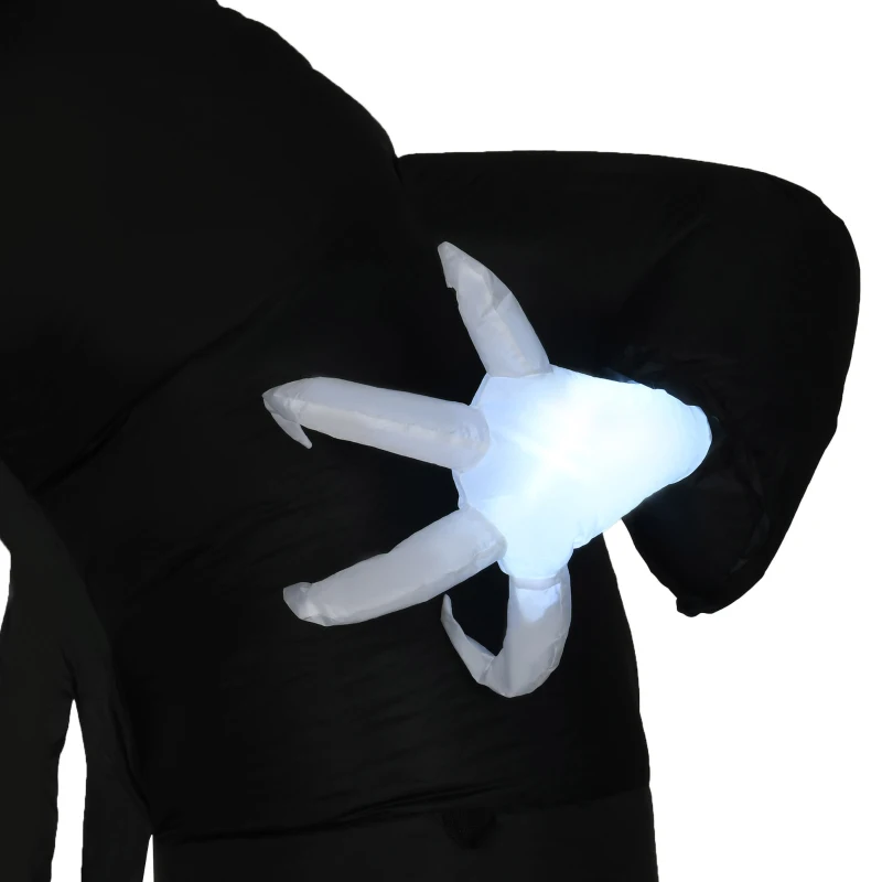 HOMCOM 9.5ft Halloween Inflatables, Grim Reaper Archway, Giant Outdoor Blow Up Yard Decoration with Build-in LED