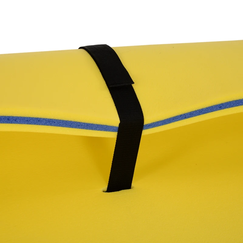 HOMCOM 10' x 5' Roll-Up Pool Float Pad for Lakes, Oceans, & Pools, Water Mat for Playing, Relaxing & Recreation, Yellow