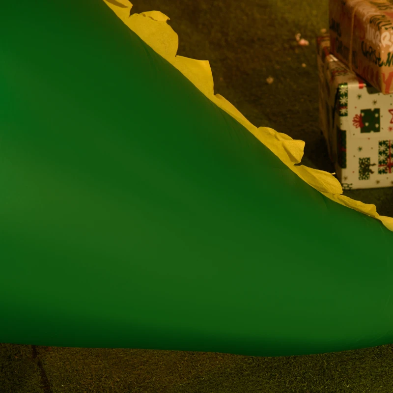 HOMCOM 6ft Christmas Inflatables Outdoor Decorationss Decorations Dinosaur with Christmas Hat, Blow-Up LED Yard Christmas Decor for Lawn Garden Party