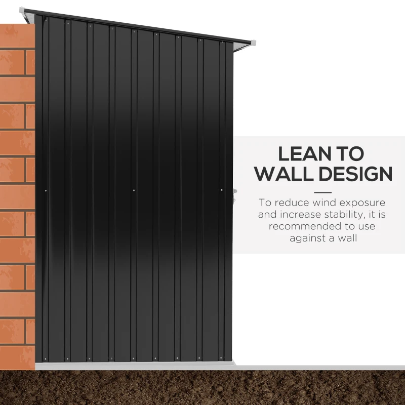 Outsunny Metal Outdoor Storage Shed, 3.3' x 3.4', with Lockable Doors, Compact Garden Tool Organizer, Gray